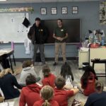 Patrick Galland and Rickiel Franklin in James Wenman's 4th Grade class